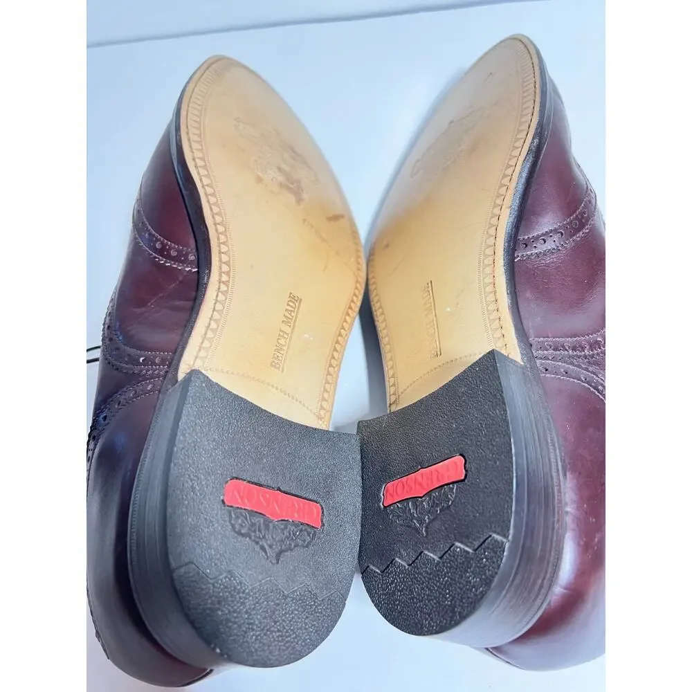 Grenson VTG Burgundy Leather Royal Windsor Wingtip Brogue Dress Shoe 11 EE